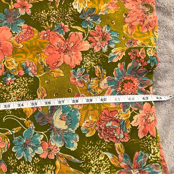 Vintage Floral Boho Chiffon Knee Length Dress Like New size Medium - Picture 9 of 9